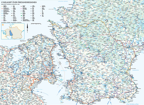Øresund som Cykelregion kort